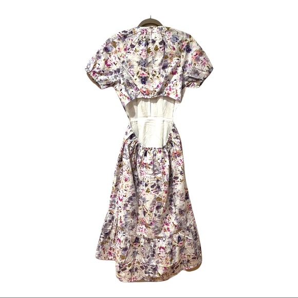 Flora Obscura X J. Crew Side Cutout Dress in Kaleidoscope Floral (8) - Picture 6 of 15